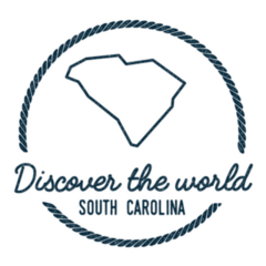 South Carolina Rope Discover The World Sticker
