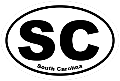 South Carolina Sc Oval Sticker