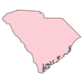 South Carolina Soft Pink Map Usa State Sticker