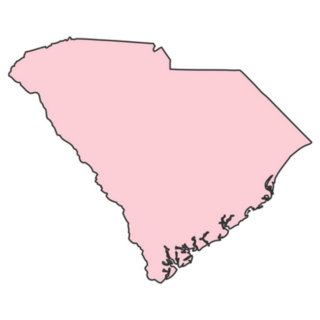 South Carolina Soft Pink Map Usa State Sticker