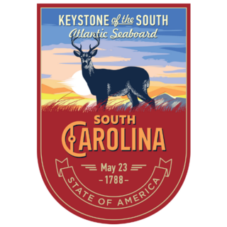 South Carolina State Emblem with Deer Sticker