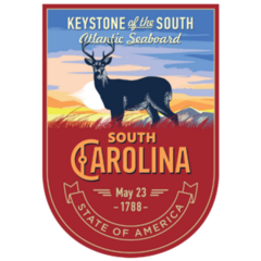 South Carolina State Emblem with Deer Sticker