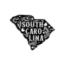 South Carolina State Map With Doodle Decorative Ornaments Sticker