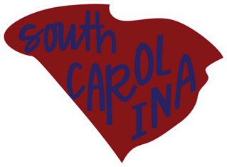 South Carolina State Outline And Text Sticker