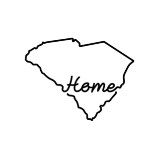 South Carolina Us State Outline Map Home Sticker