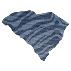 South Carolina With Safari Tiger Print Sticker