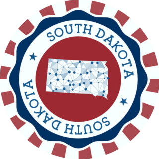 South Dakota Badge With Triangular Mesh Sticker
