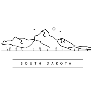 South Dakota City Line Element Sticker