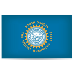 South Dakota Flag Isolated Sticker