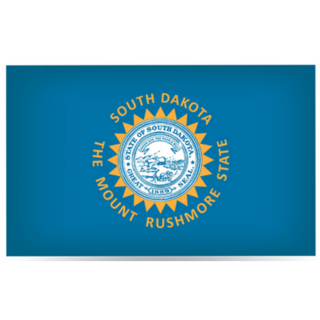 South Dakota Flag Isolated Sticker