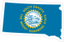 South Dakota Flag State Sticker