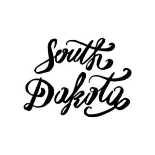 South Dakota Hand-lettering Art Sticker