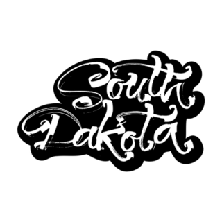 South Dakota In Modern Calligraphy Sticker