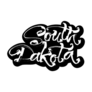 South Dakota In Modern Calligraphy Sticker