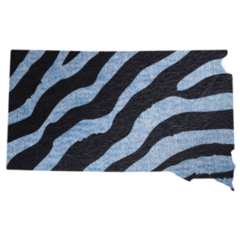 South Dakota In Zebra Skin Print Sticker