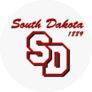 South Dakota Inscription And Founded 1889 Retro Sticker