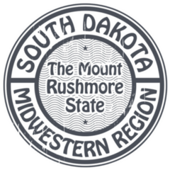 South Dakota  Midwestern Region Mount Rushmore Sticker