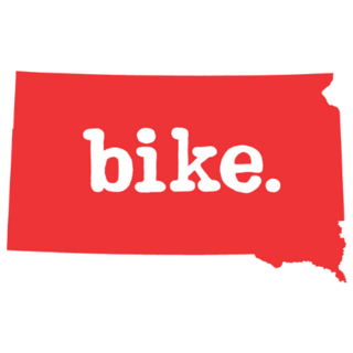 South Dakota Red Bike Sticker