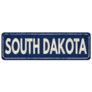 South Dakota Rusty Metal Sign With Name Sticker