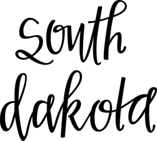 South Dakota Script Sticker