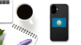 South Dakota Sd State Flag Sticker on a Phone (New) example