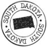 South Dakota Silhouette Postal Passport Stamp Sticker