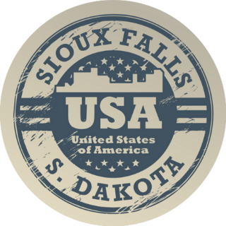 South Dakota, Sioux Falls Brown Sticker