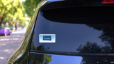 South Dakota State License Plate Home Sticker on a Rear Car Window (New) example