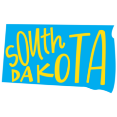 South Dakota State Outline And Hand-lettering Sticker
