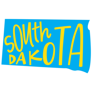 South Dakota State Outline And Hand-lettering Sticker