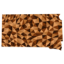 South Dakota U.s. State Polygonal Map Sticker