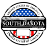 South Dakota With Stars And Stripes Sticker