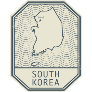 South Korea Badge Sticker