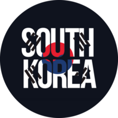 South Korea Black Sticker