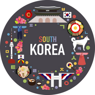 South Korea Circle Sticker