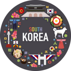 South Korea Circle Sticker