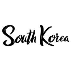 South Korea Font Sticker