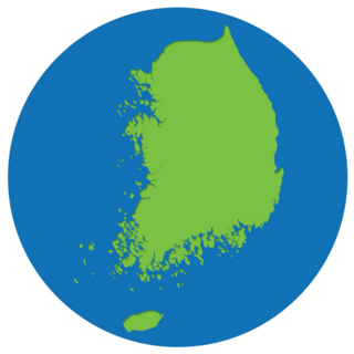 South Korea Globe Sticker