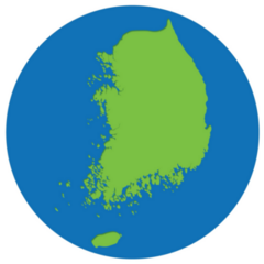 South Korea Globe Sticker