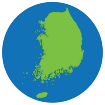 South Korea Globe Sticker