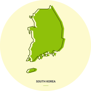 South Korea Green Sticker