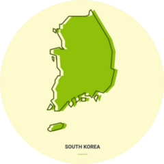 South Korea Green Sticker