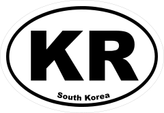 South Korea Kr Oval Sticker