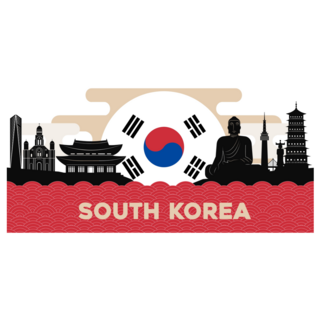 South Korea Landscape Sticker