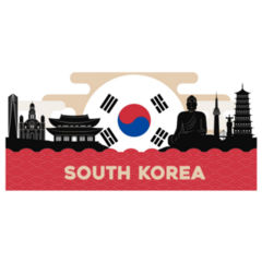 South Korea Landscape Sticker