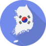 South Korea On Blue Sticker