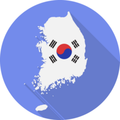 South Korea On Blue Sticker