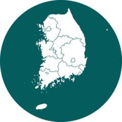 South Korea On Green Sticker