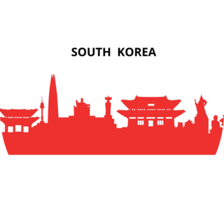 South Korea Red Sticker