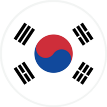 South Korea Round Sticker